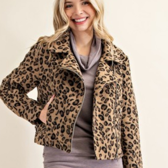 Leopard Moto Jacket - Picture 2 of 6